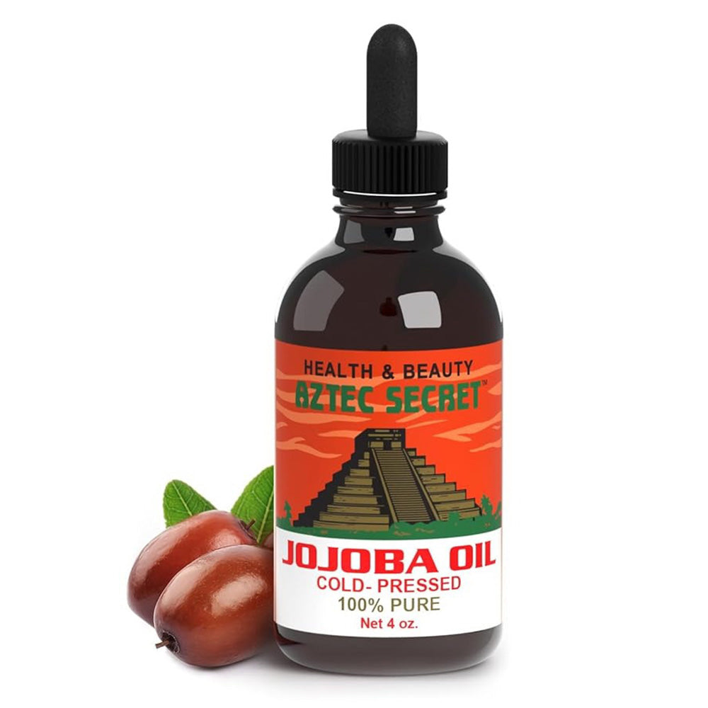 Aztec Secret Pure Jojoba Oil for Skin Moisturizing Hair Care and Scalp Nourishment 4Oz (118ml)